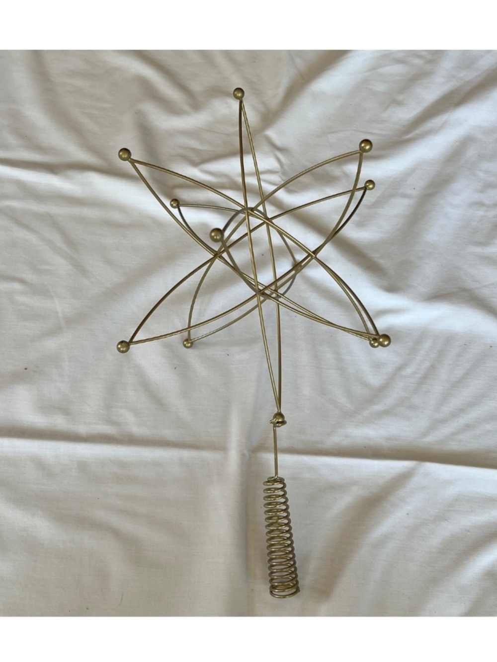 Vtg Mid-Century Large Astro Atomic Orbit Christmas Star Tree Topper